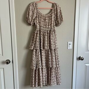 Gal Meets Glam & Anthropologie Tiered Floral Dress